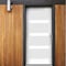 Codel Doors 36" x 80" Primed White Contemporary Flush-Glazed Exterior Fiberglass Door 3068LHISPSF20F4LS691626DM - alternate 4